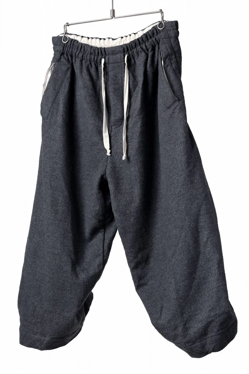 YUTA MATSUOKA baggy pants /compressed wool jersey (dark gray) - Image 5