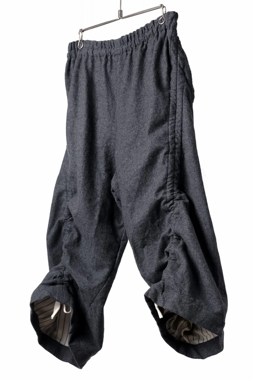 YUTA MATSUOKA baggy pants /compressed wool jersey (dark gray) - Image 7