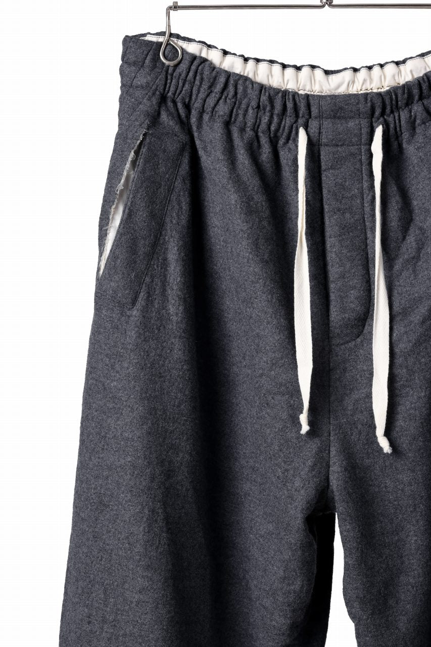 YUTA MATSUOKA baggy pants /compressed wool jersey (dark gray) - Image 8