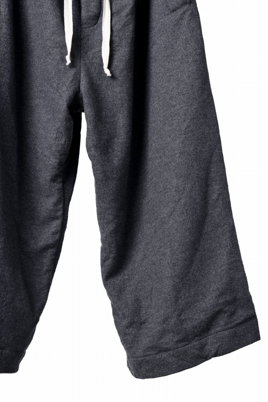 YUTA MATSUOKA baggy pants /compressed wool jersey (dark gray) - Image 9