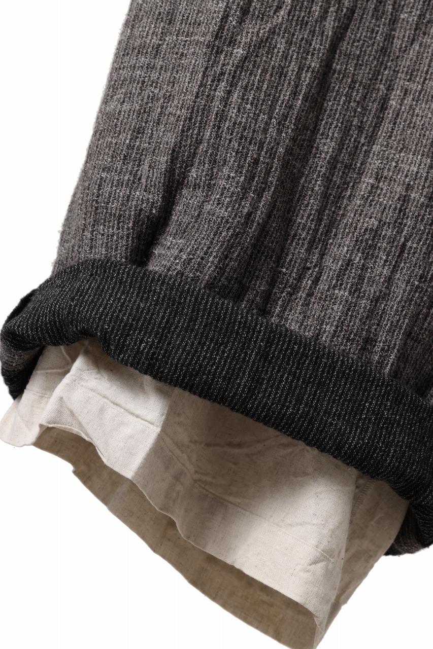 YUTA MATSUOKA baggy pants / double weave cotton wool linen (brown) - Image 10