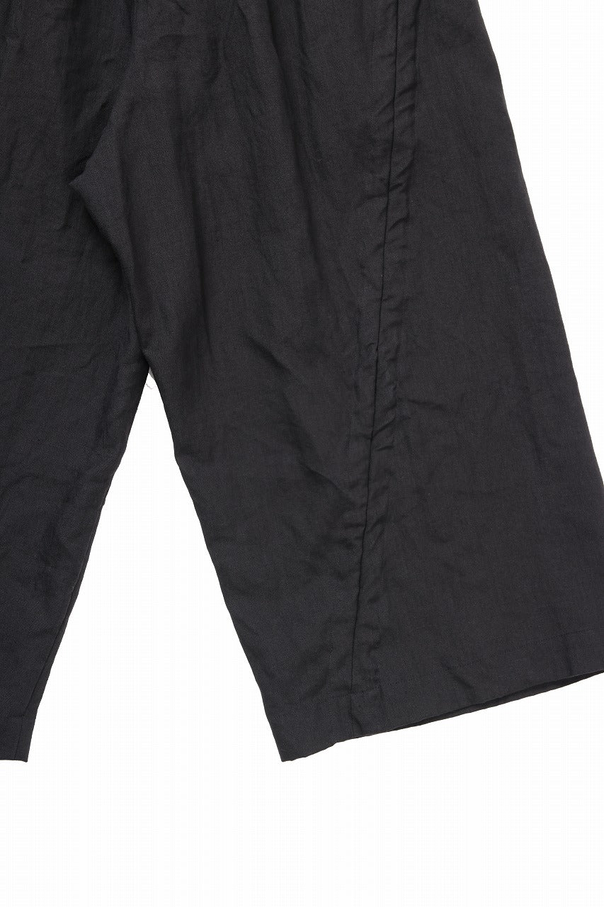 YUTA MATSUOKA baggy pants / high density canvas linen (black) - Image 14