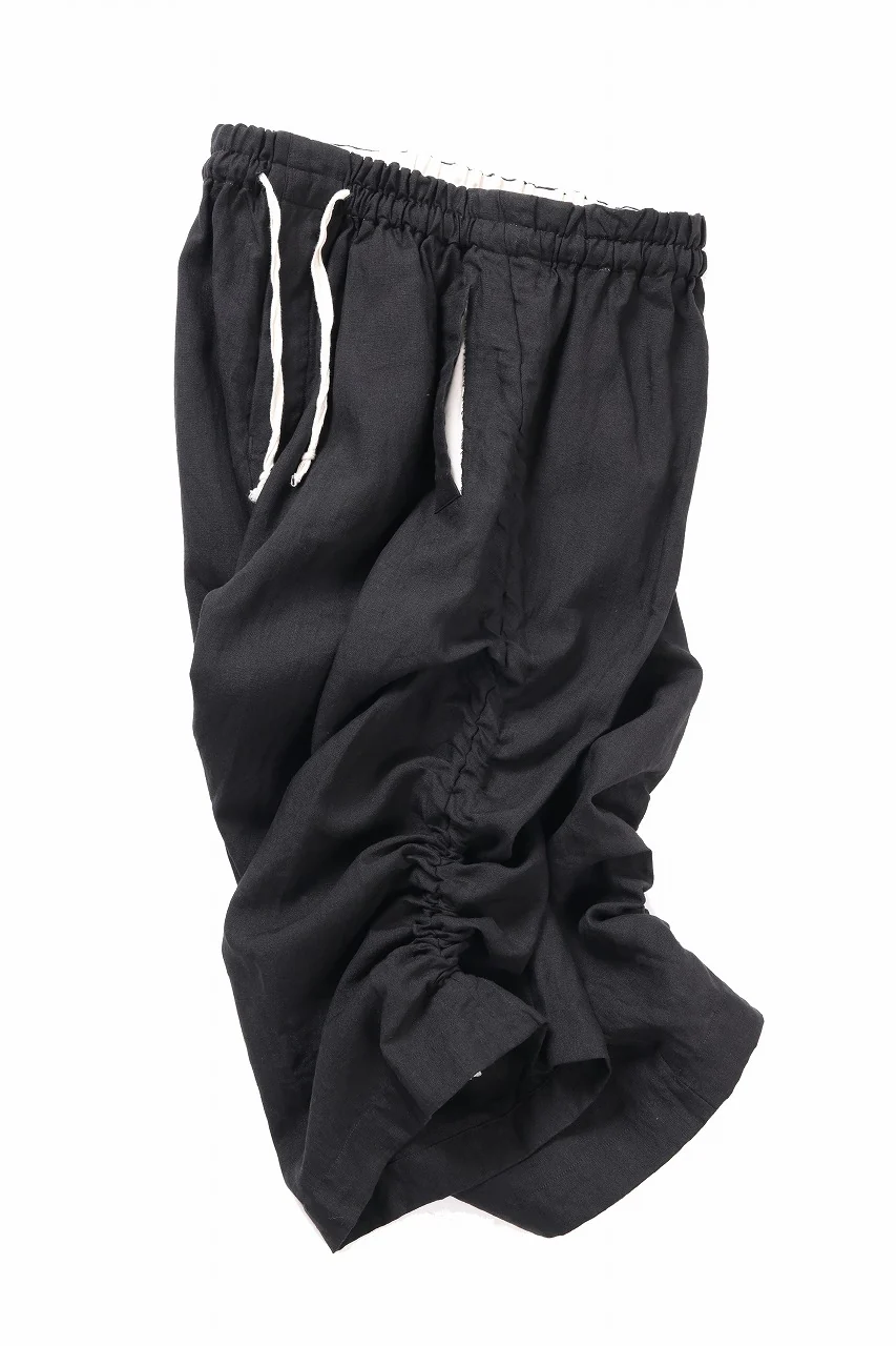 YUTA MATSUOKA baggy pants / high density canvas linen (black) - Image 4