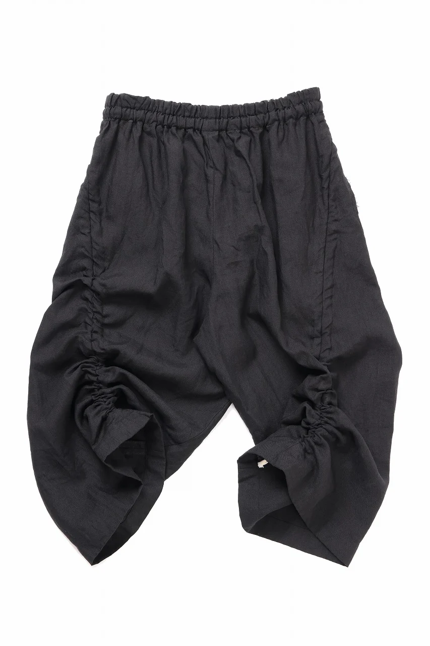YUTA MATSUOKA baggy pants / high density canvas linen (black) - Image 5