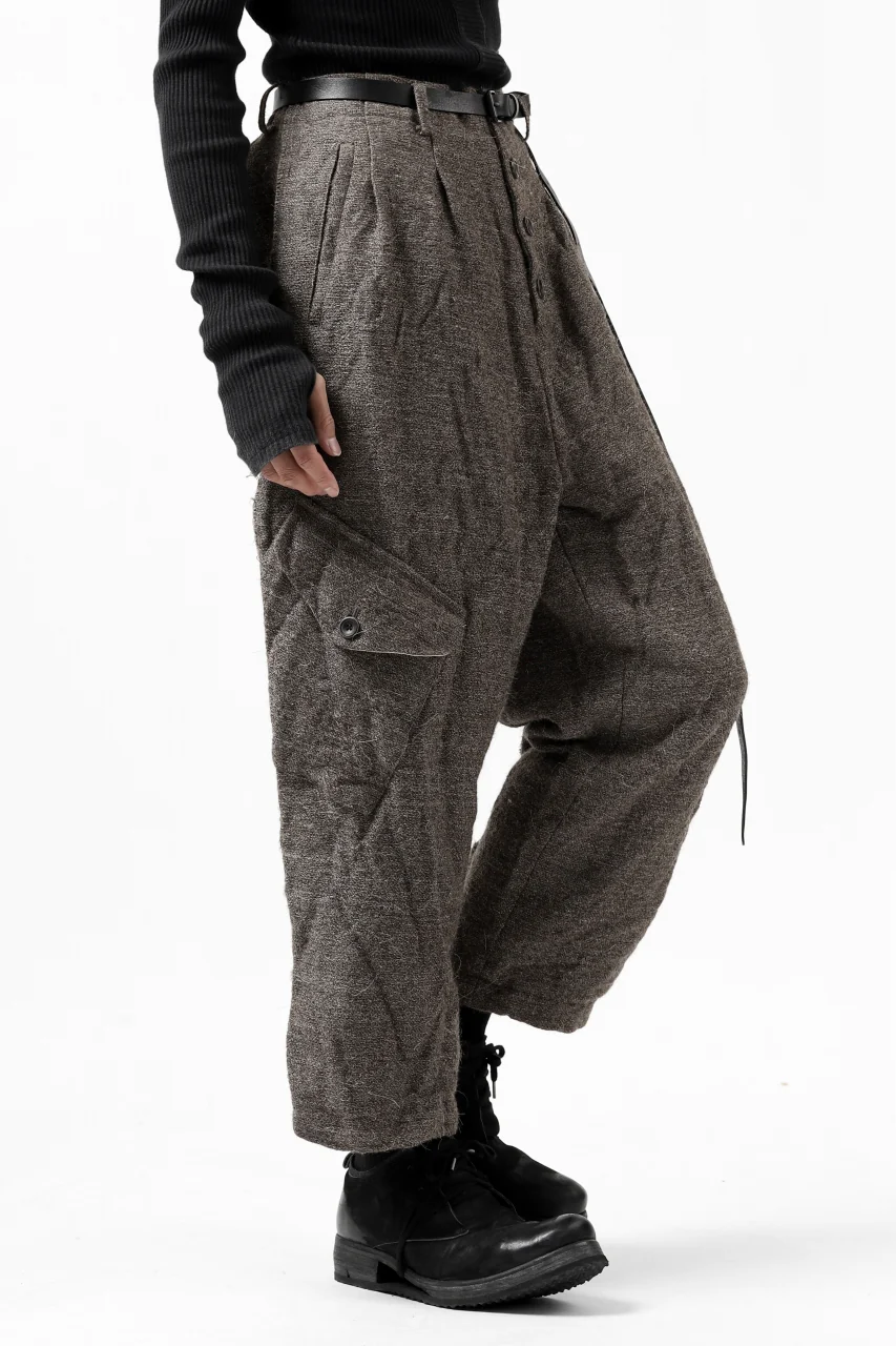 YUTA MATSUOKA buggy trousers / primitive wool (brown) - Image 10