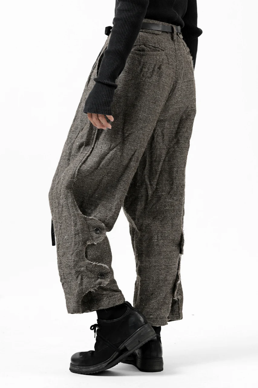 YUTA MATSUOKA buggy trousers / primitive wool (brown) - Image 11