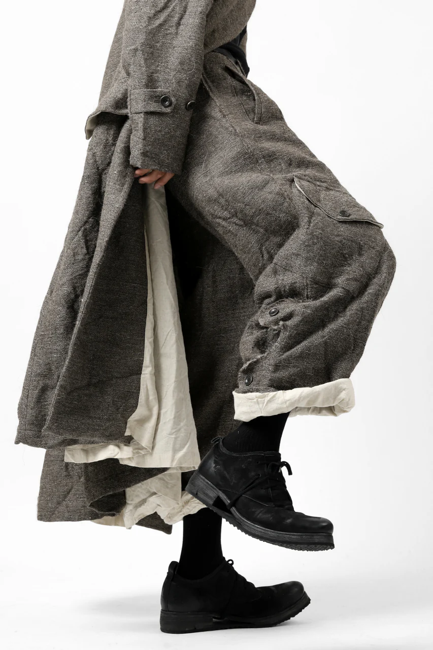YUTA MATSUOKA buggy trousers / primitive wool (brown) - Image 12