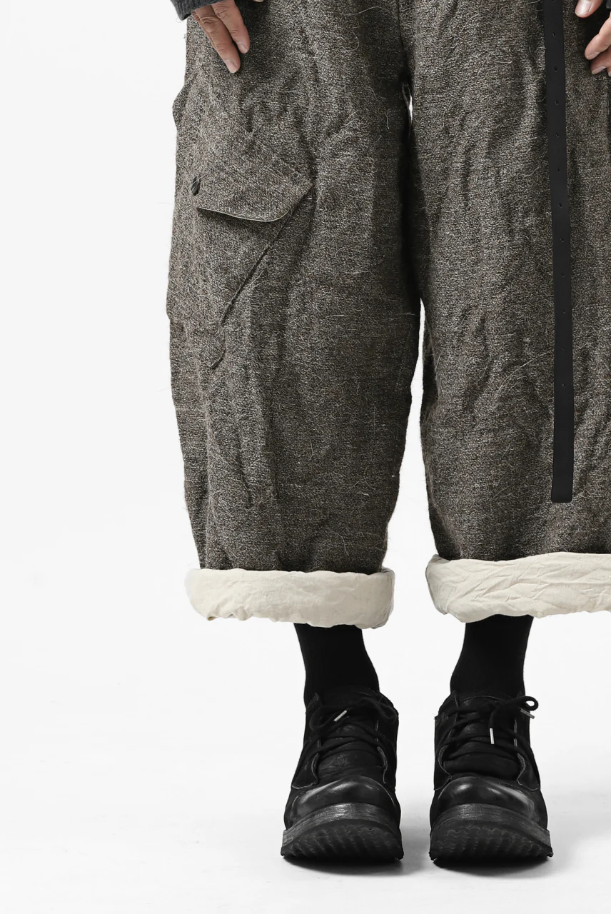 YUTA MATSUOKA buggy trousers / primitive wool (brown) - Image 15