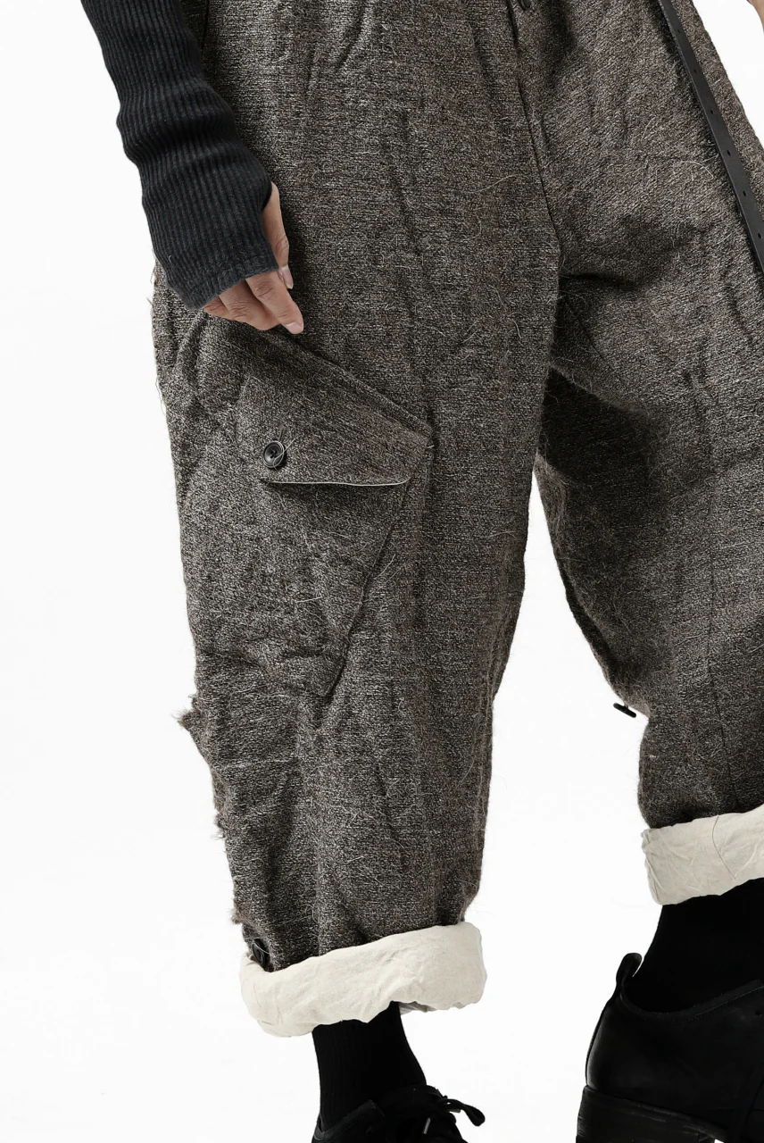 YUTA MATSUOKA buggy trousers / primitive wool (brown) - Image 17