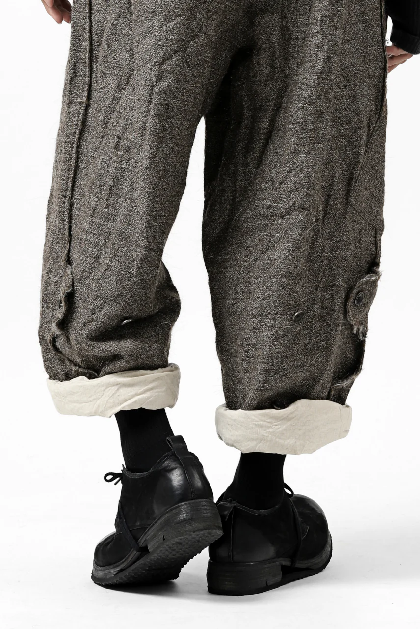 YUTA MATSUOKA buggy trousers / primitive wool (brown) - Image 18