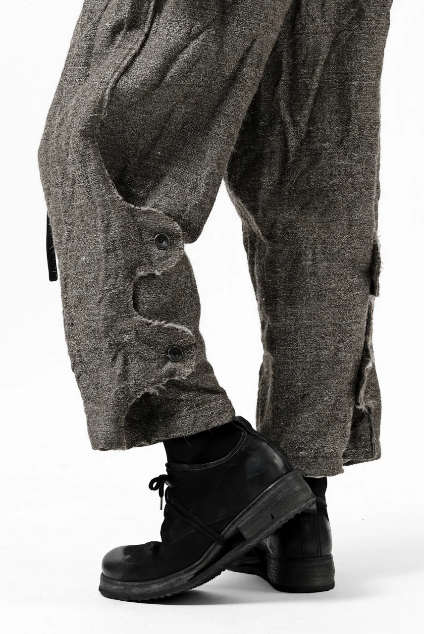 YUTA MATSUOKA buggy trousers / primitive wool (brown) - Image 19
