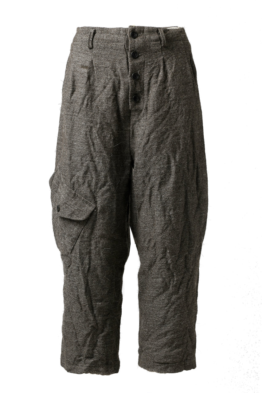 YUTA MATSUOKA buggy trousers / primitive wool (brown) - Image 21