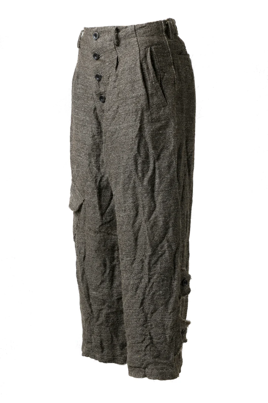 YUTA MATSUOKA buggy trousers / primitive wool (brown) - Image 22