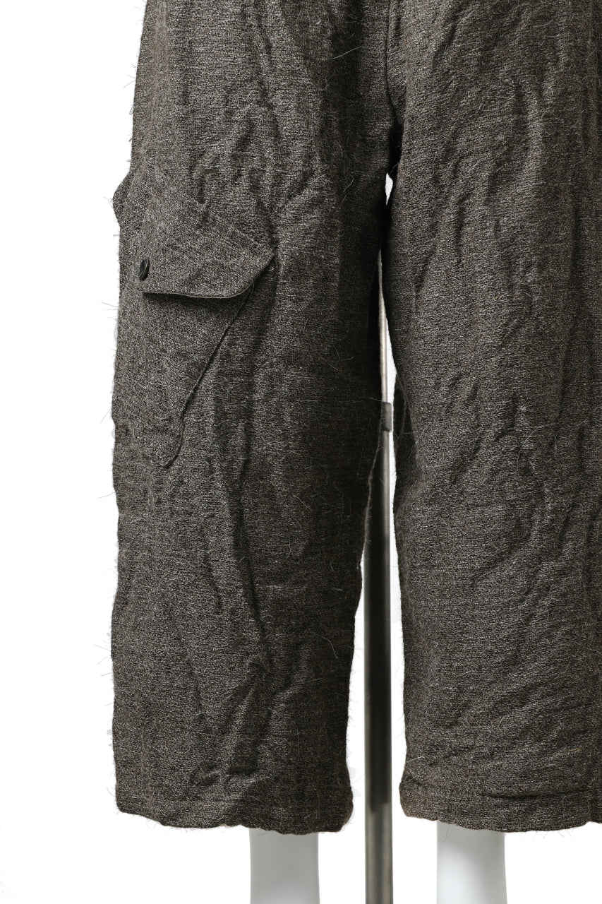 YUTA MATSUOKA buggy trousers / primitive wool (brown) - Image 27