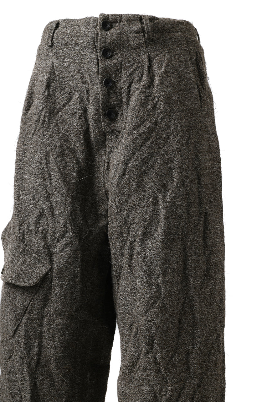 YUTA MATSUOKA buggy trousers / primitive wool (brown) - Image 30