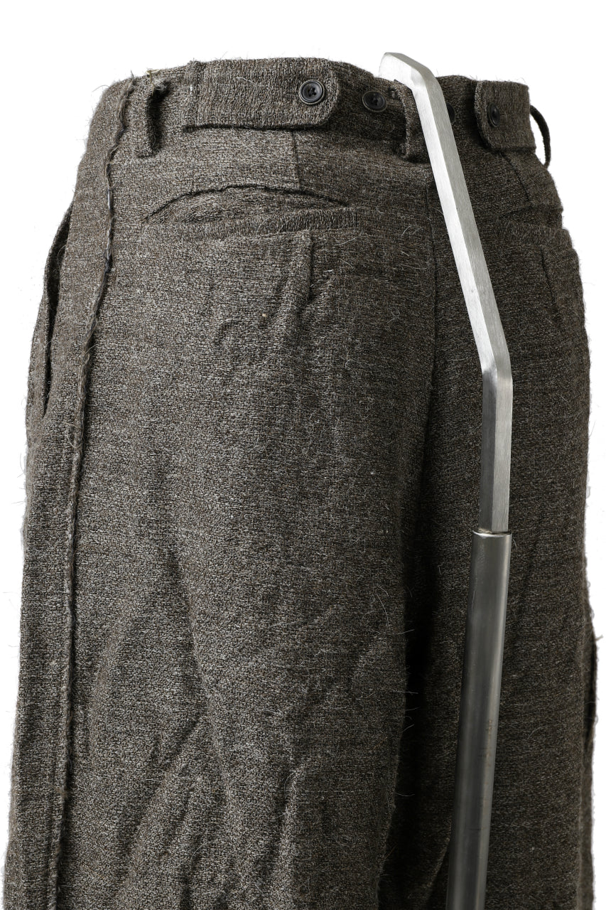 YUTA MATSUOKA buggy trousers / primitive wool (brown) - Image 36