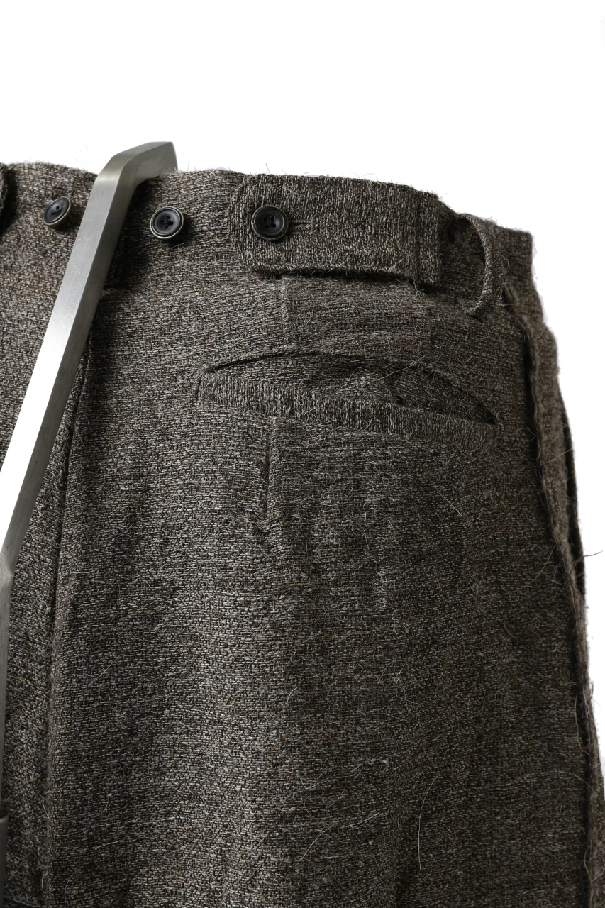 YUTA MATSUOKA buggy trousers / primitive wool (brown) - Image 37