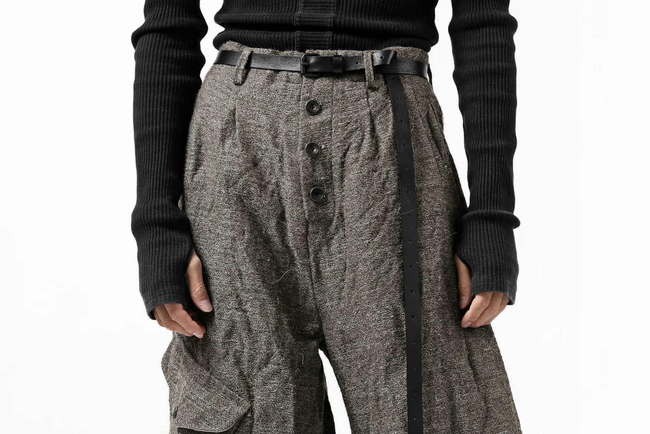 YUTA MATSUOKA buggy trousers / primitive wool (brown) - Image 39