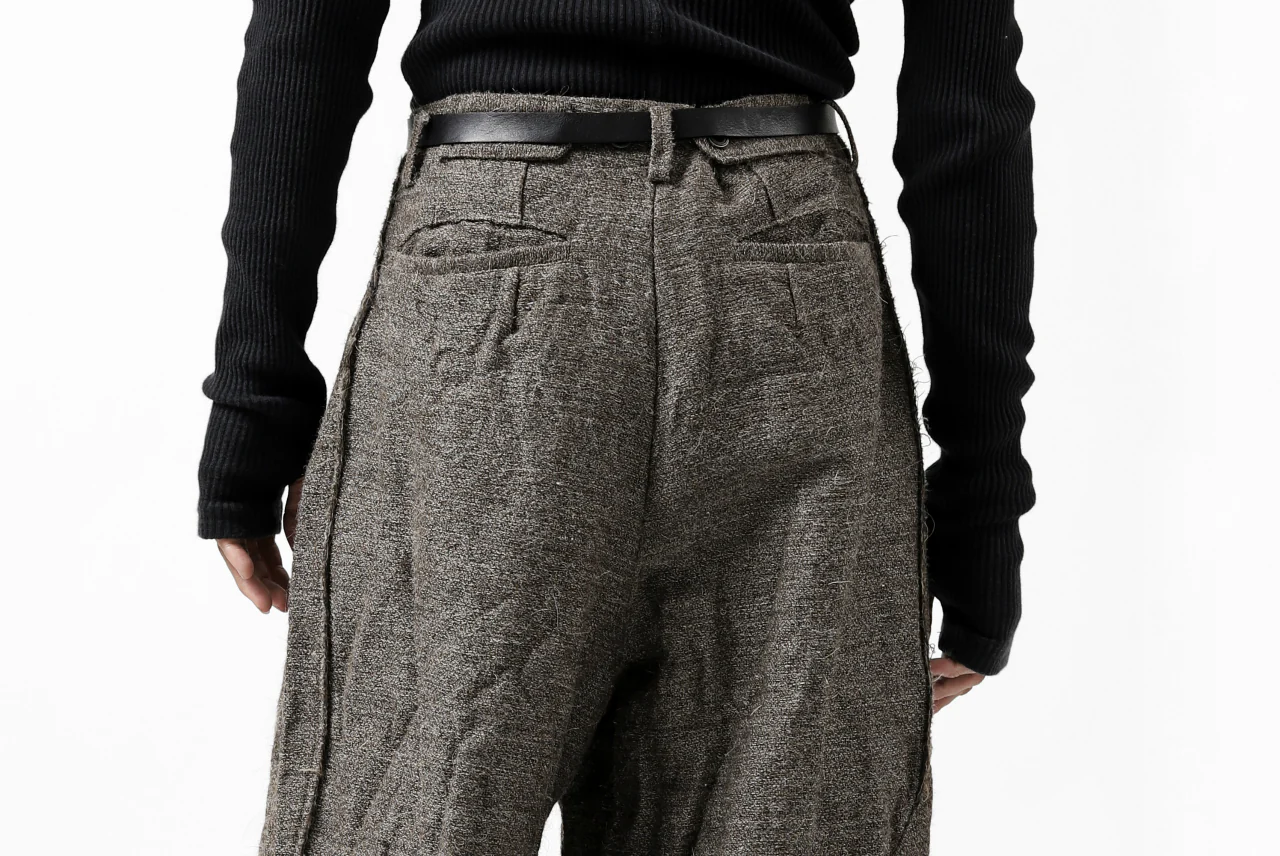 YUTA MATSUOKA buggy trousers / primitive wool (brown) - Image 40