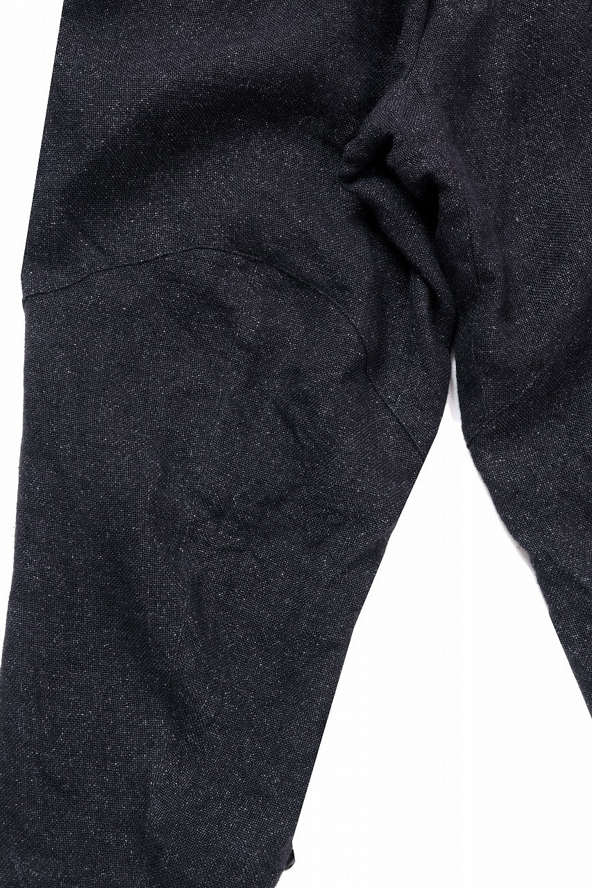 YUTA MATSUOKA cropped pants / medium white dyed linen (blue black) - Image 5