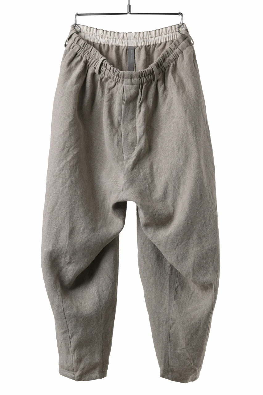 YUTA MATSUOKA dirts tapered trousers / no.14 linen canvas (ecru)