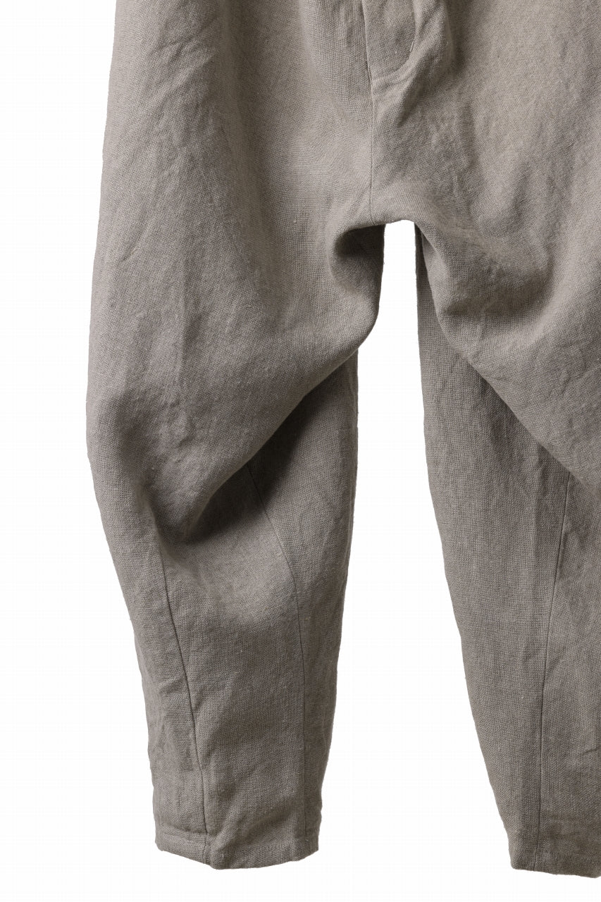 YUTA MATSUOKA dirts tapered trousers / no.14 linen canvas (ecru) - Image 10