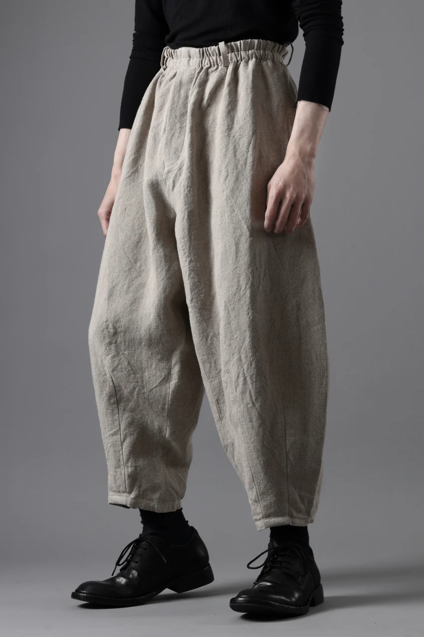YUTA MATSUOKA dirts tapered trousers / no.14 linen canvas (ecru) - Image 17