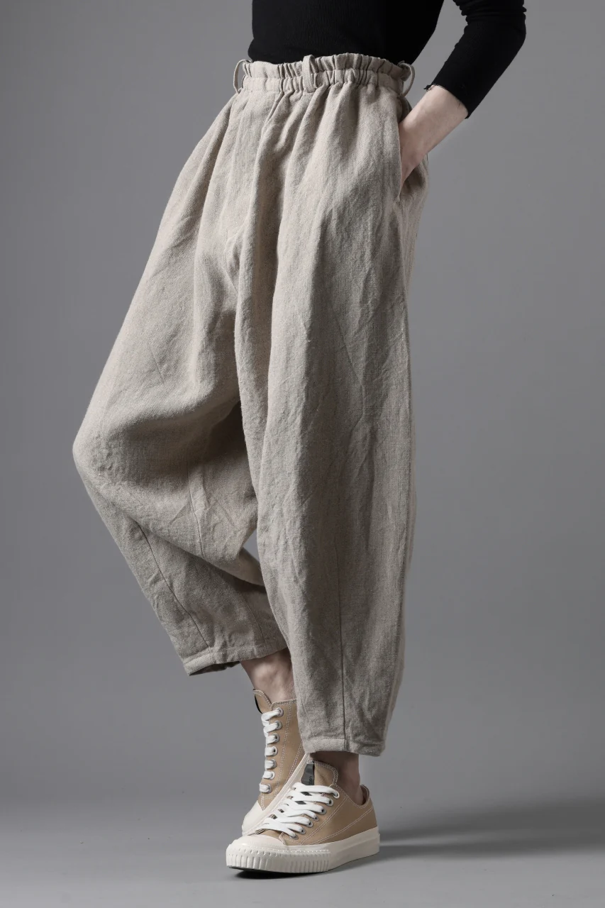 YUTA MATSUOKA dirts tapered trousers / no.14 linen canvas (ecru) - Image 24