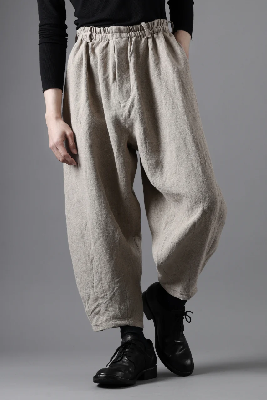 YUTA MATSUOKA dirts tapered trousers / no.14 linen canvas (ecru) - Image 3