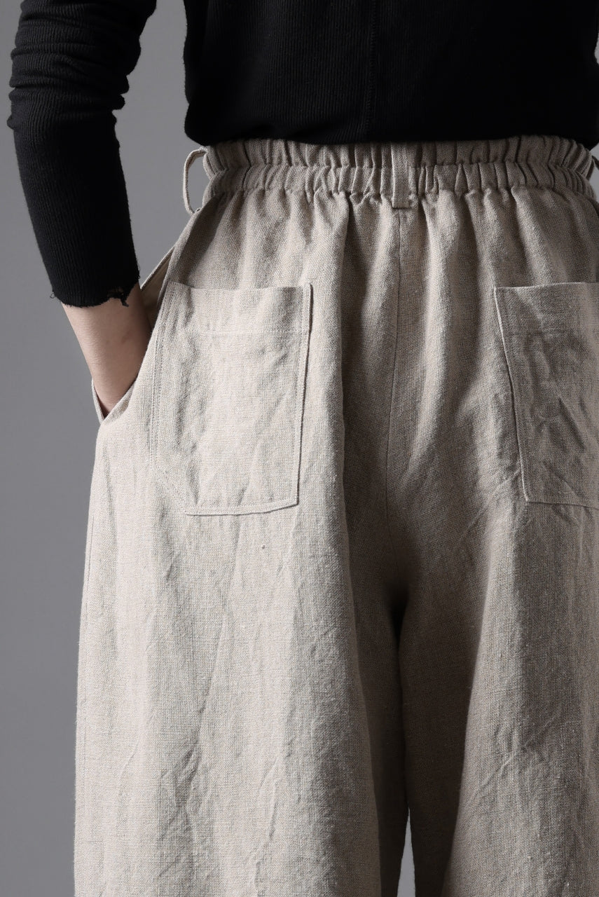 YUTA MATSUOKA dirts tapered trousers / no.14 linen canvas (ecru) - Image 35