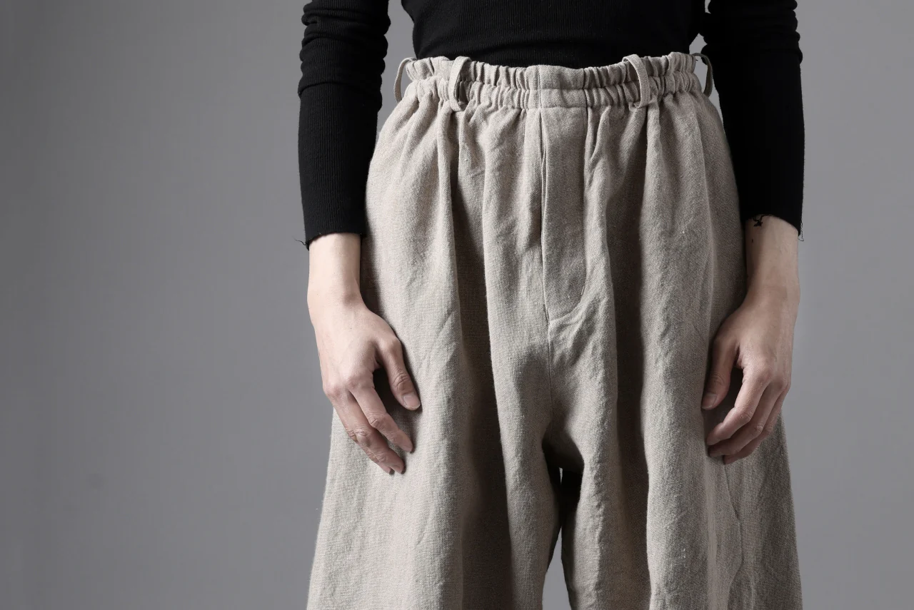 YUTA MATSUOKA dirts tapered trousers / no.14 linen canvas (ecru) - Image 36
