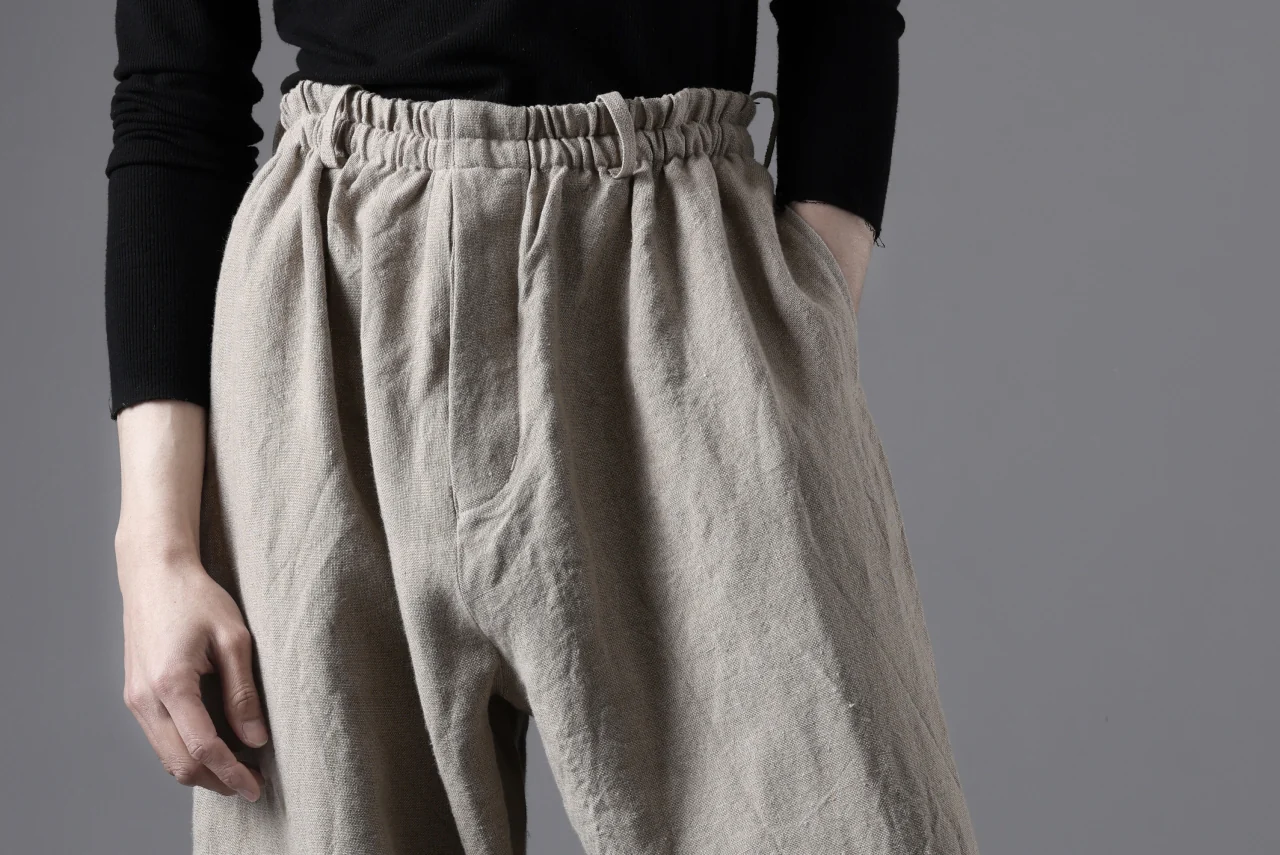 YUTA MATSUOKA dirts tapered trousers / no.14 linen canvas (ecru) - Image 37