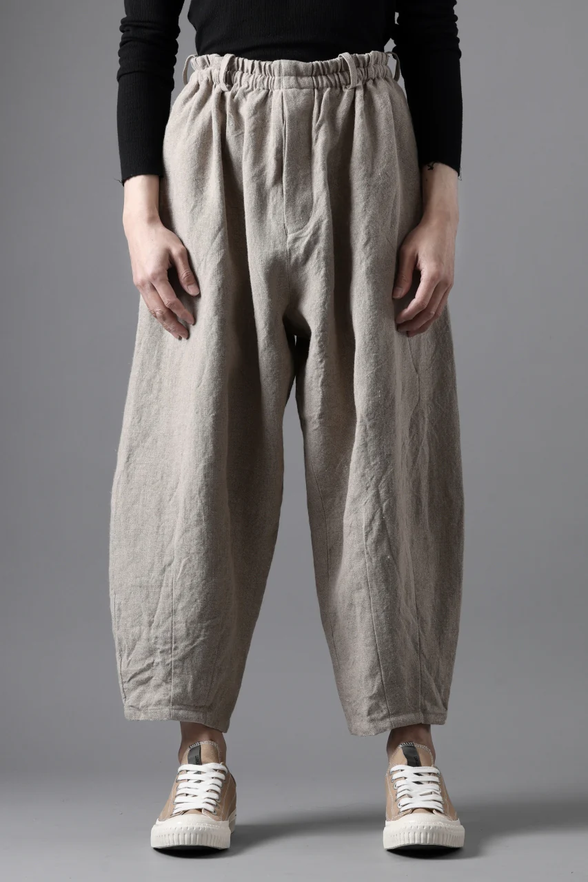 YUTA MATSUOKA dirts tapered trousers / no.14 linen canvas (ecru) - Image 4