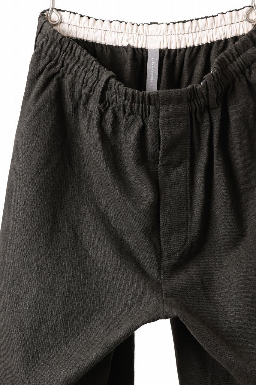 YUTA MATSUOKA dirts tapered trousers / sulfur dyed cotton linen gabardine (brown) - Image 10