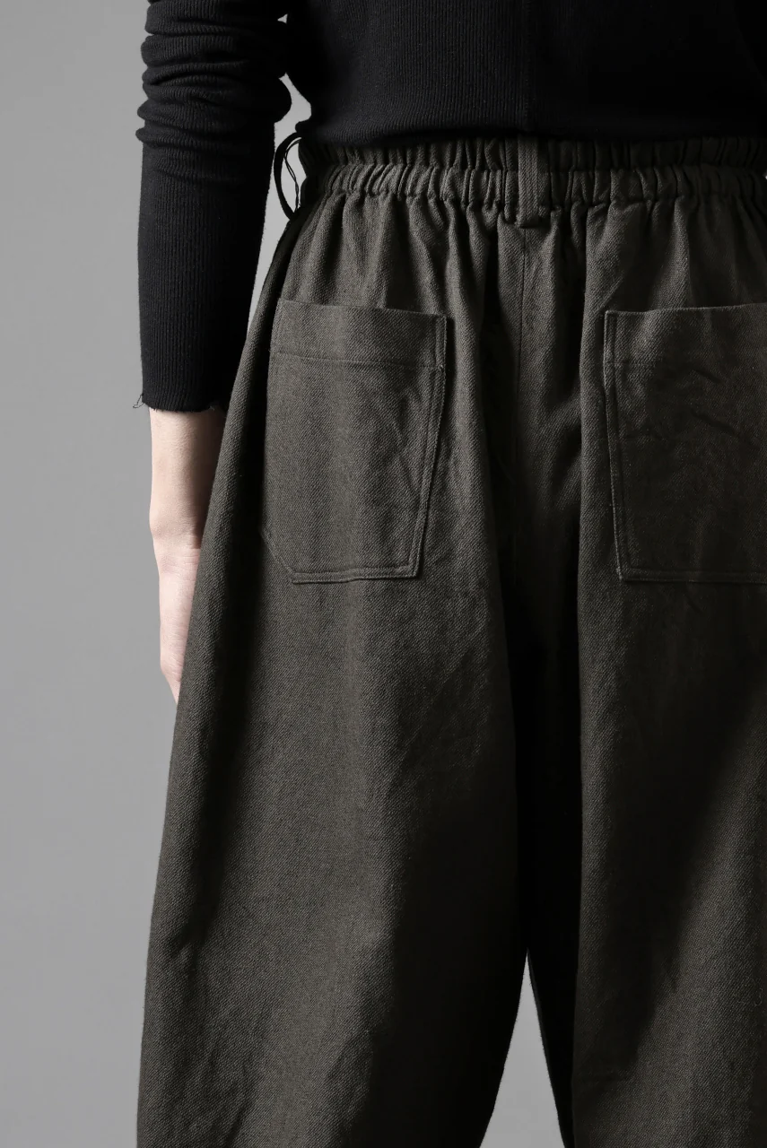 YUTA MATSUOKA dirts tapered trousers / sulfur dyed cotton linen gabardine (brown) - Image 39