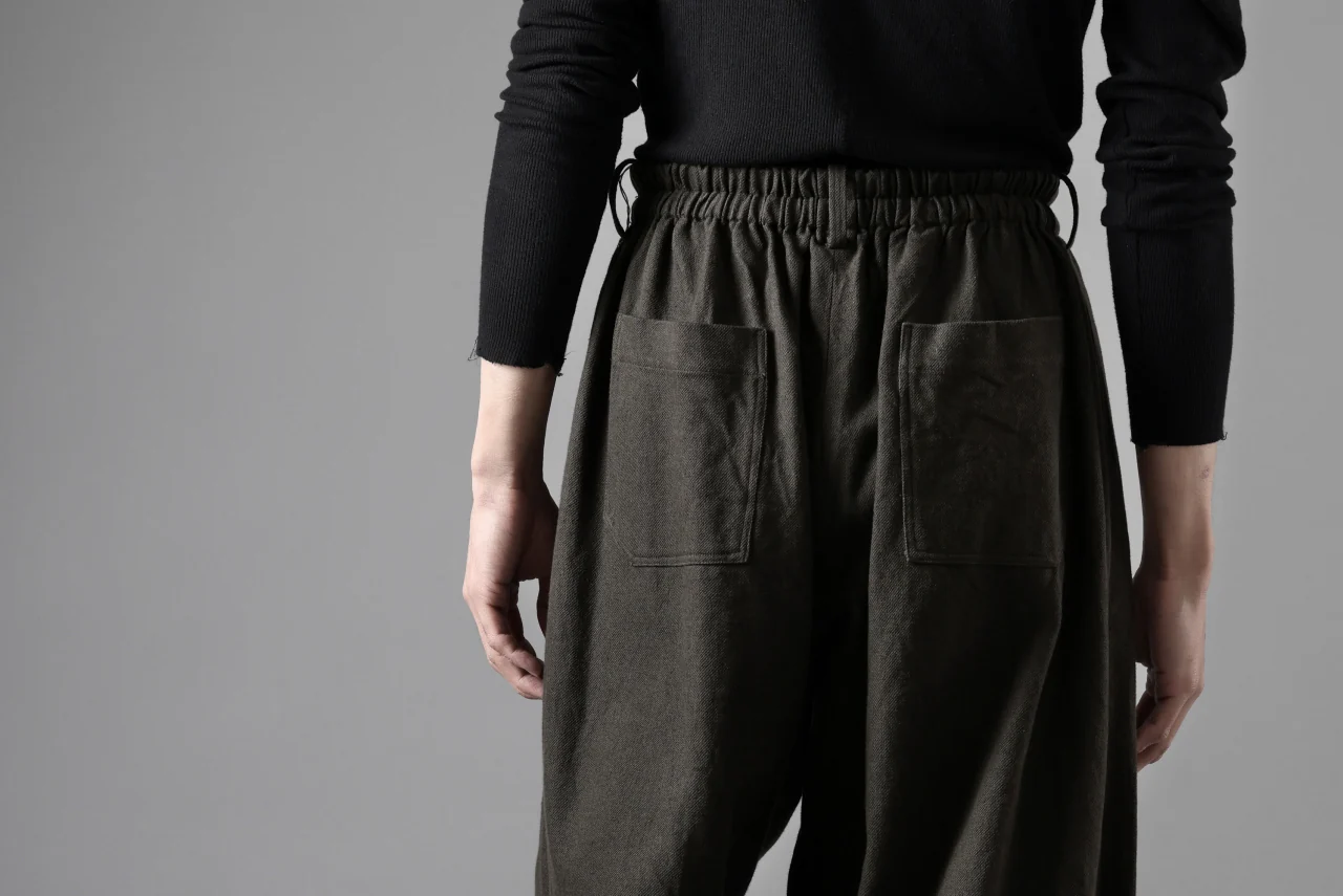 YUTA MATSUOKA dirts tapered trousers / sulfur dyed cotton linen gabardine (brown) - Image 42