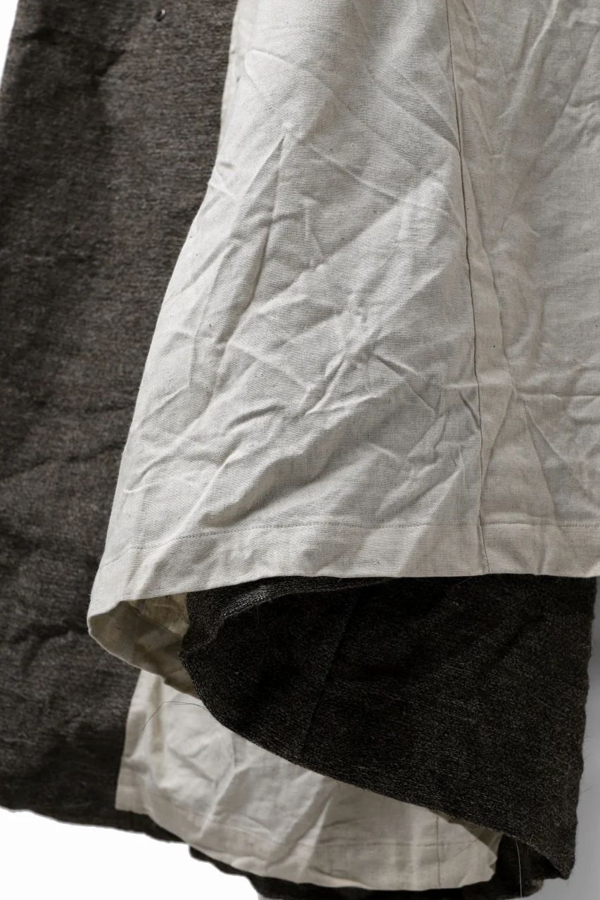 YUTA MATSUOKA double-breasted long coat / primitive wool (brown) - Image 50