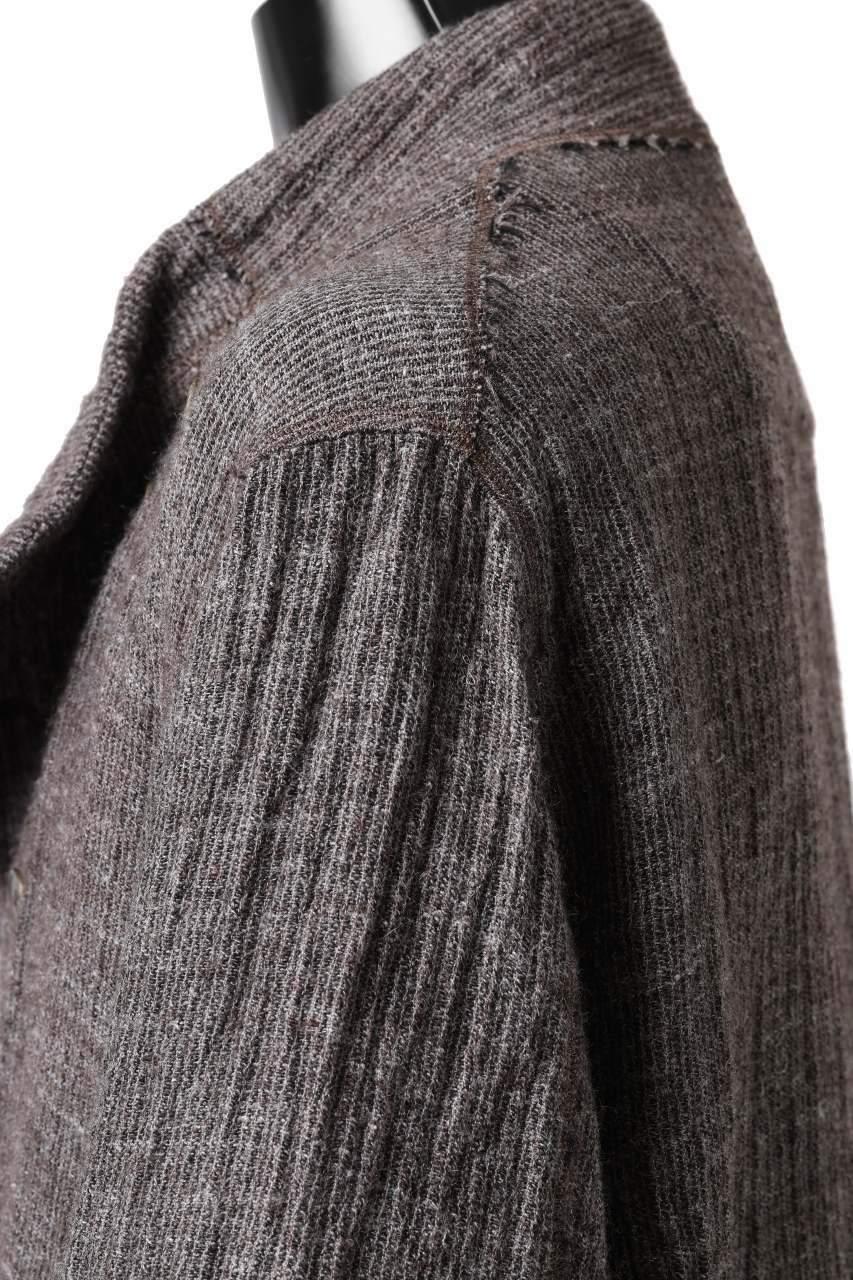 YUTA MATSUOKA double jacket / double weave cotton wool linen (brown) - Image 24