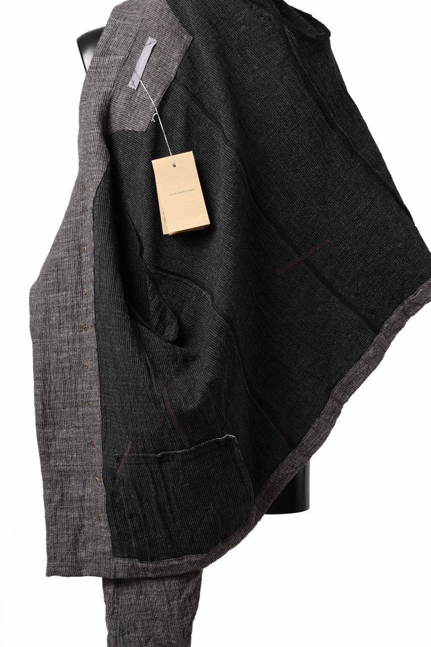 YUTA MATSUOKA double jacket / double weave cotton wool linen (brown) - Image 28