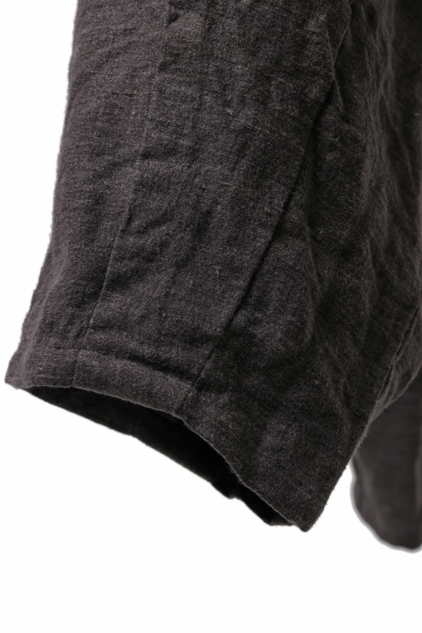 YUTA MATSUOKA easy darts pants / brushed linen canvas (brown) - Image 12