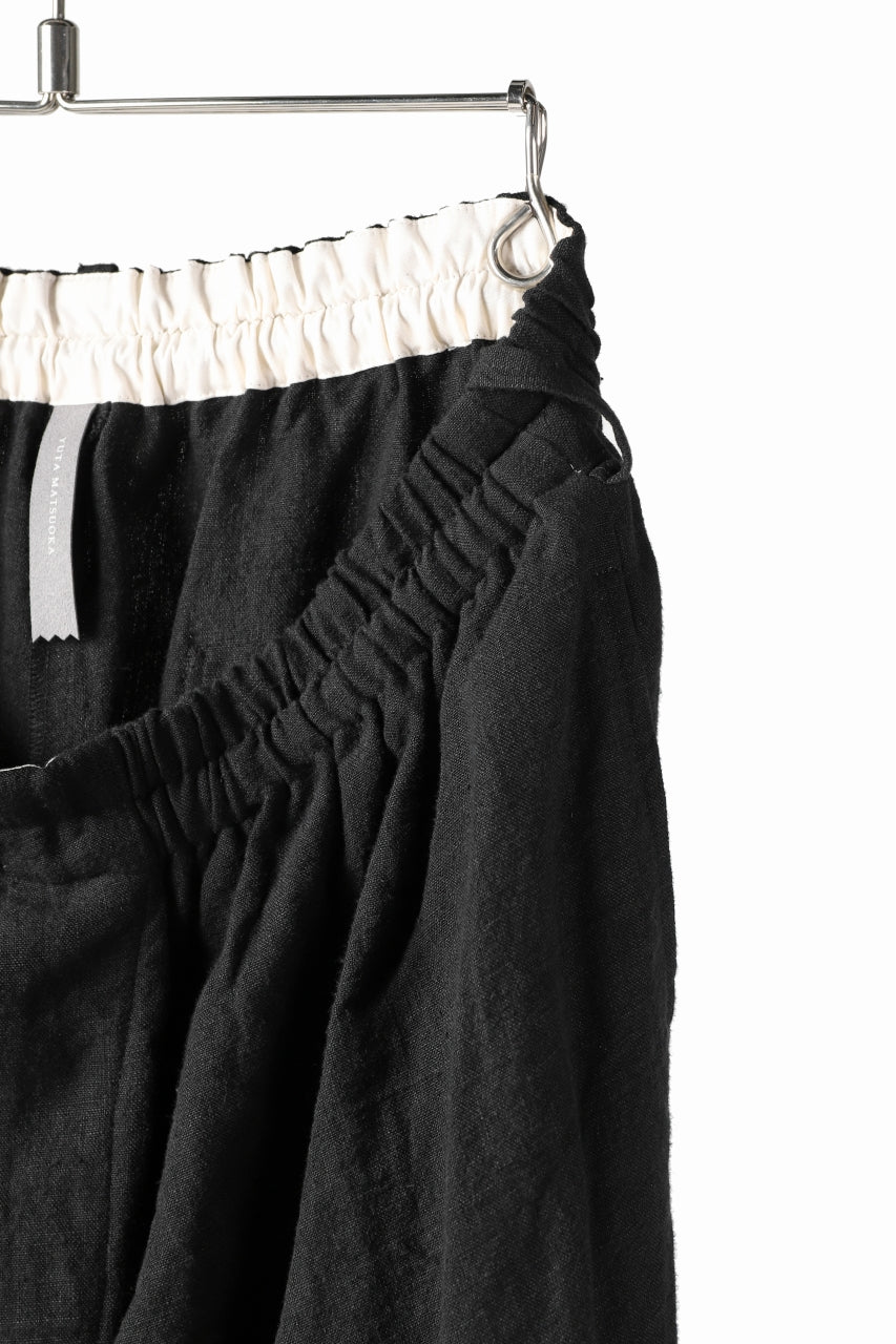 YUTA MATSUOKA easy darts pants / sofa linen (black) - Image 10
