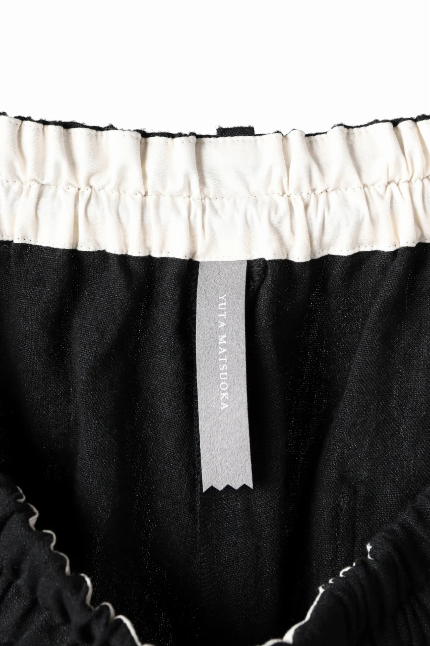 YUTA MATSUOKA easy darts pants / sofa linen (black) - Image 11