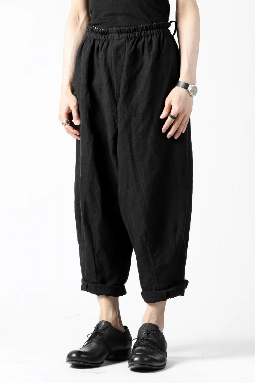 YUTA MATSUOKA easy darts pants / sofa linen (black) - Image 24