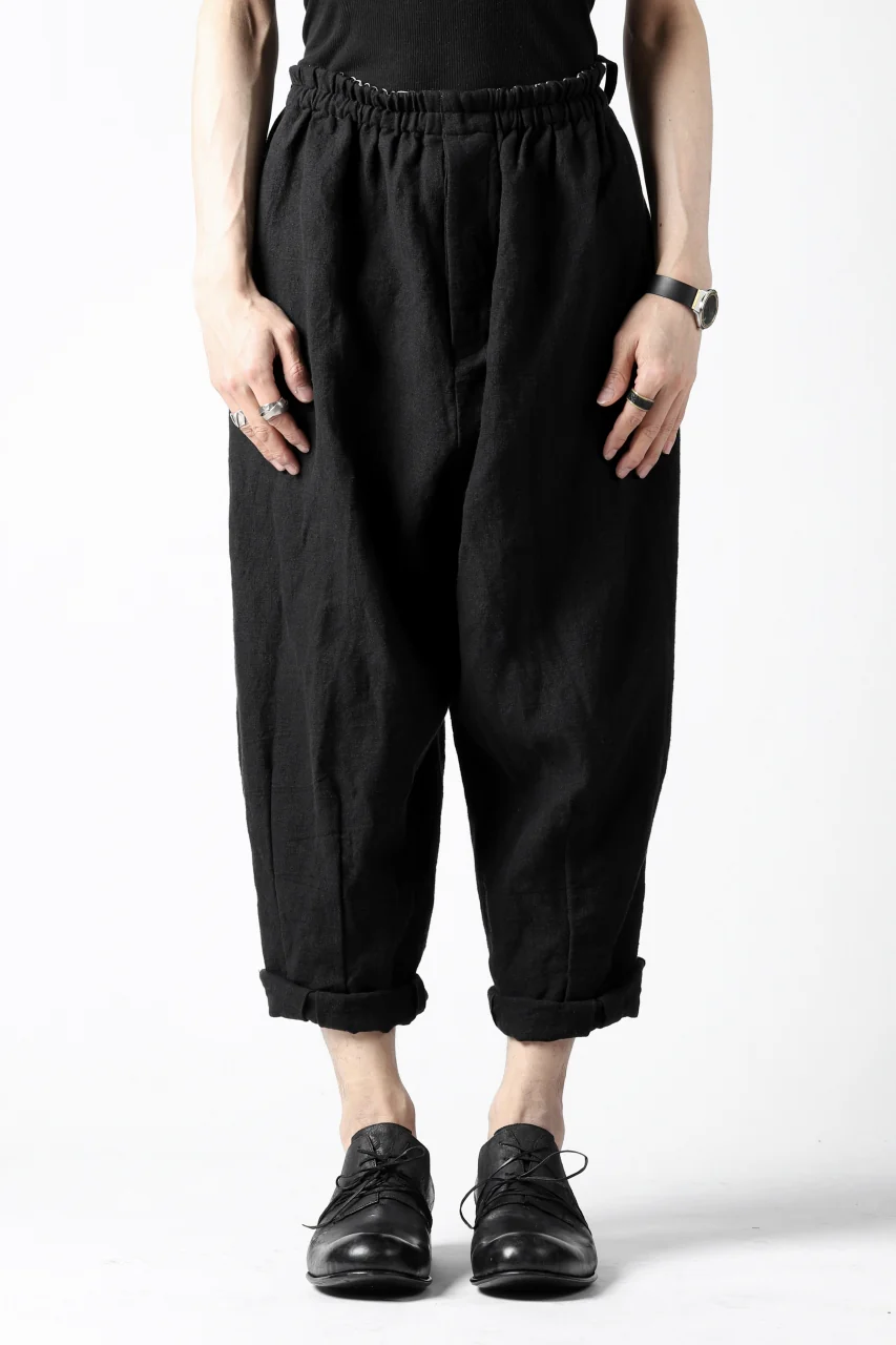 YUTA MATSUOKA easy darts pants / sofa linen (black) - Image 3