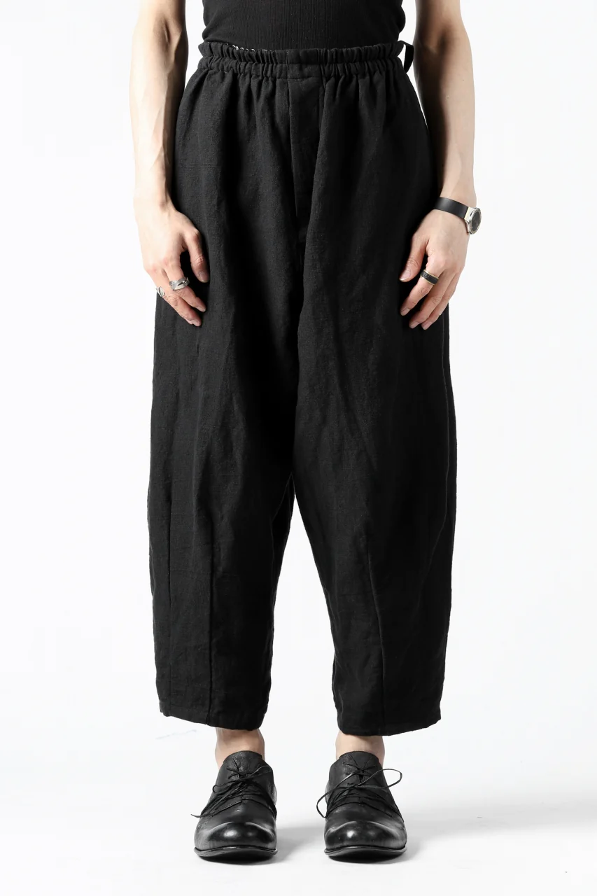 YUTA MATSUOKA easy darts pants / sofa linen (black) - Image 4