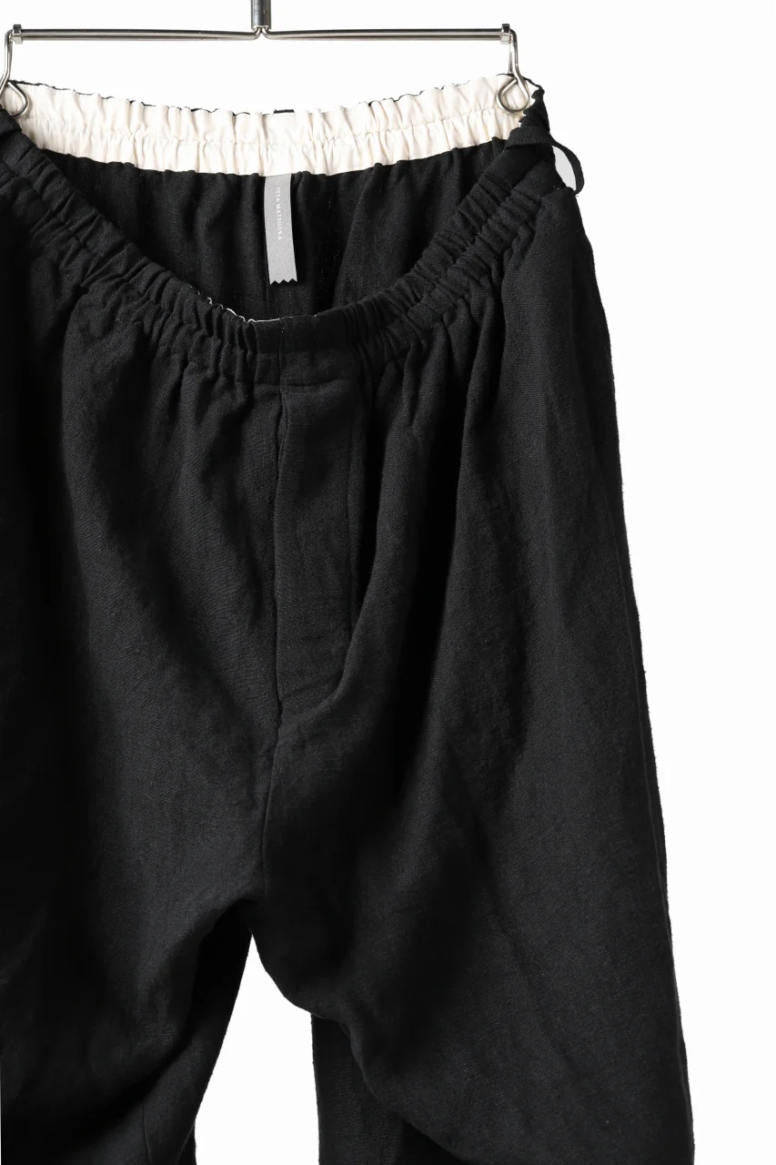 YUTA MATSUOKA easy darts pants / sofa linen (black) - Image 9