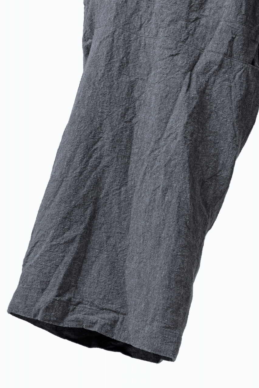 YUTA MATSUOKA tuck darts pants / washed chambray (dark gray) - Image 12