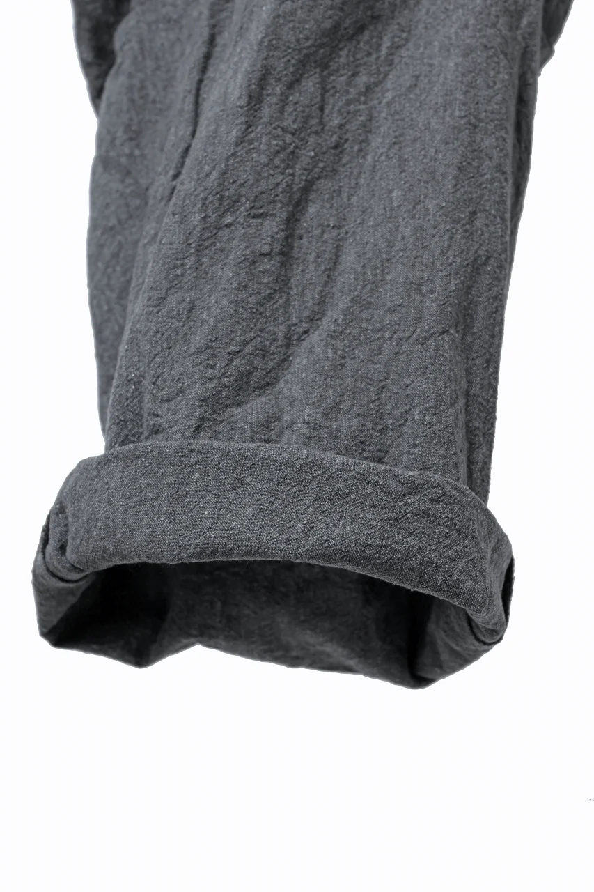 YUTA MATSUOKA tuck darts pants / washed chambray (dark gray) - Image 16