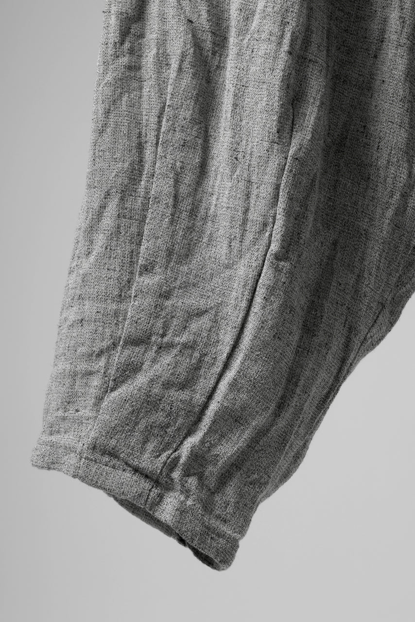 YUTA MATSUOKA exclusive easy darts pants / dead stock slab linen (light grey) - Image 12