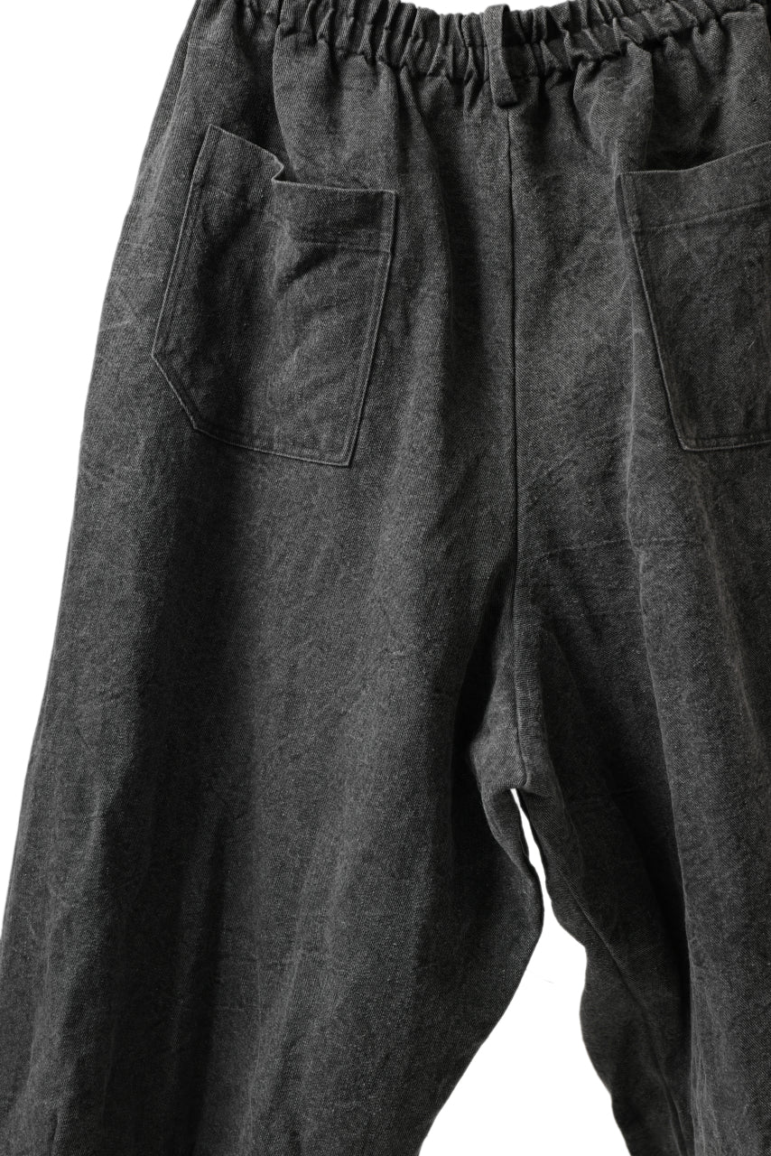 YUTA MATSUOKA exclusive easy darts pants / high-density linen jp paper (bincho ink black) - Image 10